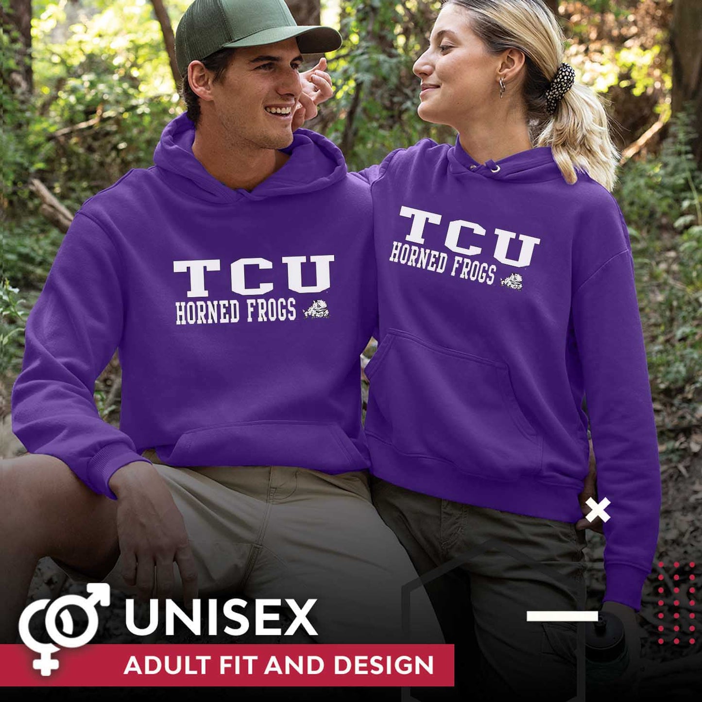 TCU Horned Frogs Adult Arch & Logo Soft Style Gameday Hooded Sweatshirt - Purple