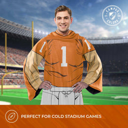 Tennessee Volunteers NCAA Team Wearable Blanket with Sleeves - Orange