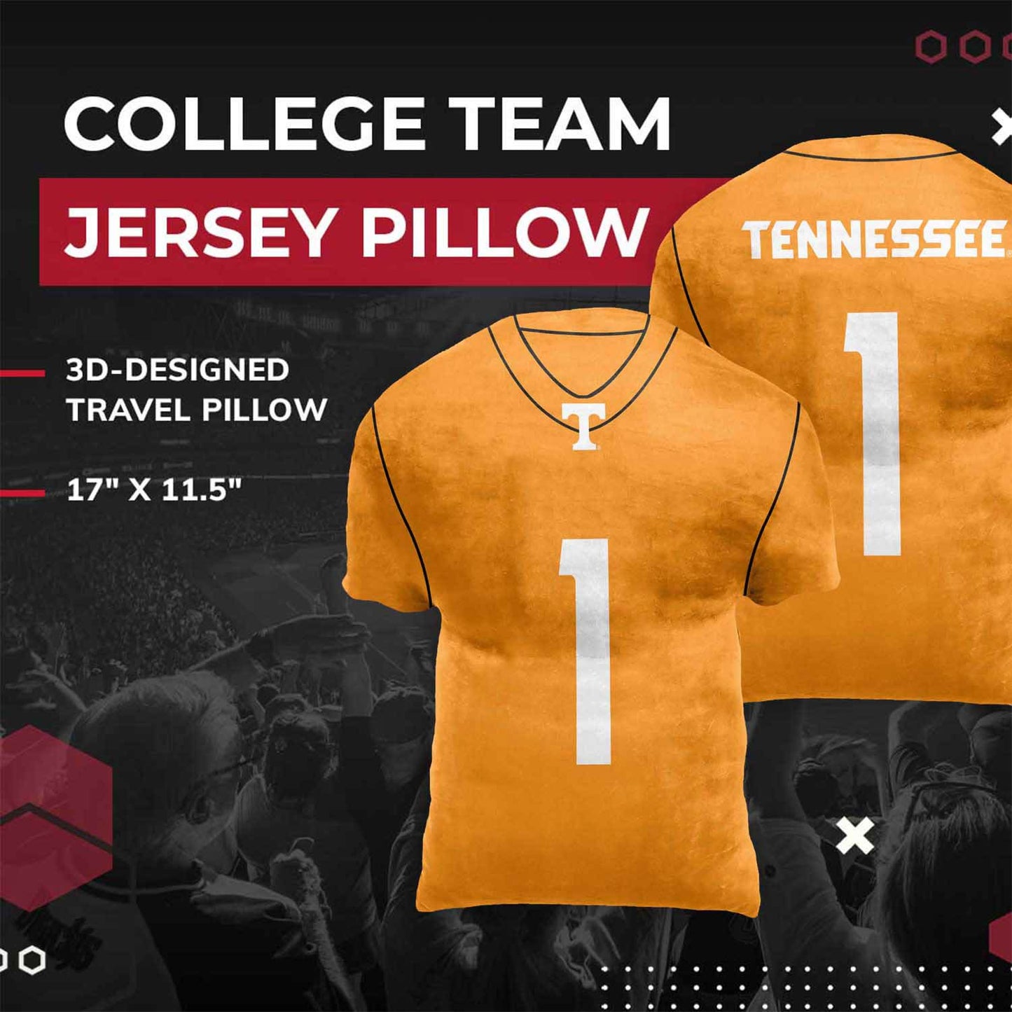 Tennessee Volunteers NCAA Jersey Cloud Pillow - Orange