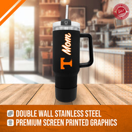 Tennessee Volunteers Collegiate 40oz Stainless Steel Travel Tumbler with Handle for Mom - Black
