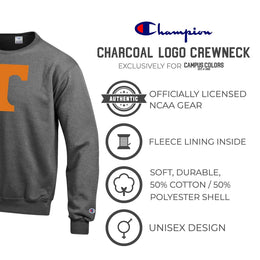 Tennessee Volunteers Adult Mascot Fleece Crewneck - Charcoal