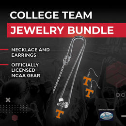 Tennessee Volunteers Collegiate Game Day Necklace and Earrings - Silver