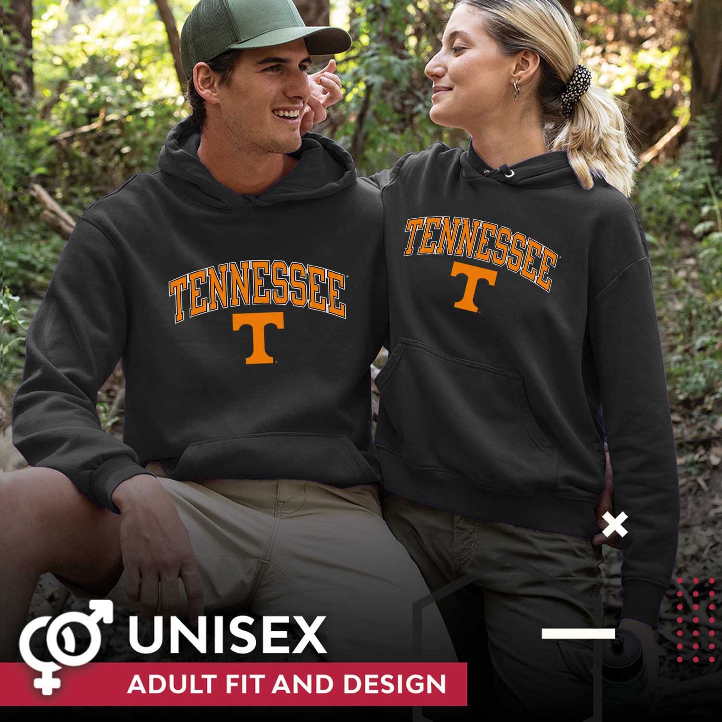 Tennessee Volunteers Adult Arch & Logo Soft Style Gameday Hooded Sweatshirt - Black