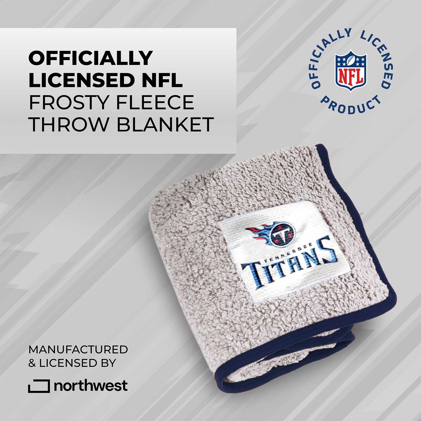 Tennessee Titans NFL Silk Touch Sherpa Throw Blanket - Navy