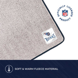 Tennessee Titans NFL Silk Touch Sherpa Throw Blanket - Navy