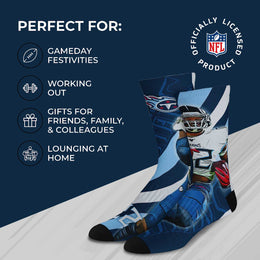 Tennessee Titans NFL Adult Player Stripe Sock - Navy