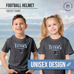Tennessee Titans NFL Youth Football Helmet Tagless T-Shirt - Charcoal