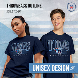 Tennessee Titans NFL Adult Overtime Blueprint Tag-Less T-Shirt - Navy