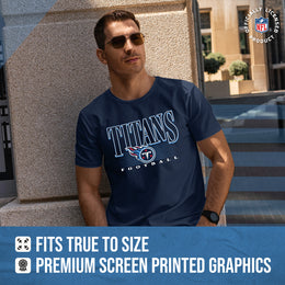 Tennessee Titans NFL Adult Overtime Blueprint Tag-Less T-Shirt - Navy