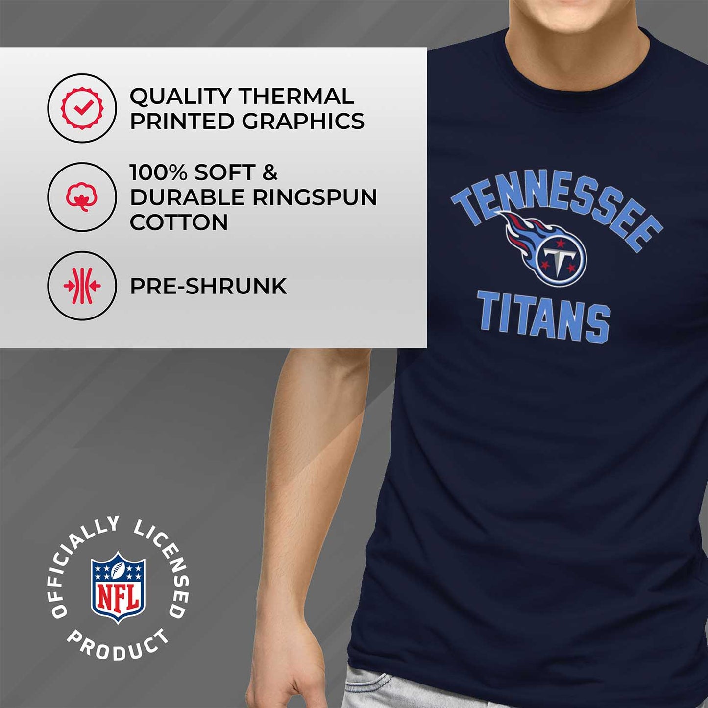 Tennessee Titans NFL Adult Gameday T-Shirt - Navy
