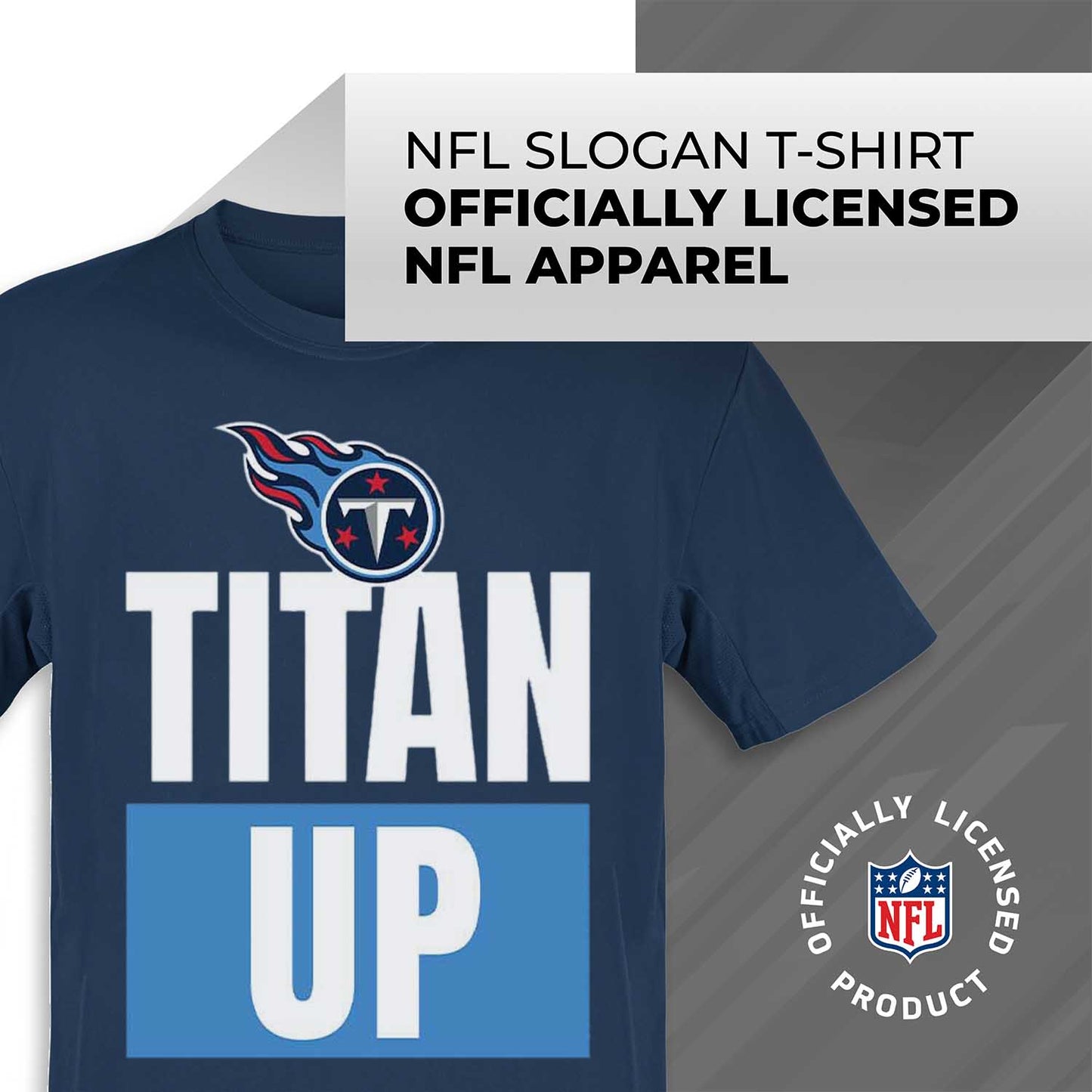 Tennessee Titans NFL Adult Team Slogan Unisex T-Shirt - Navy