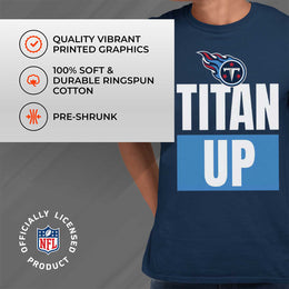 Tennessee Titans NFL Adult Team Slogan Unisex T-Shirt - Navy