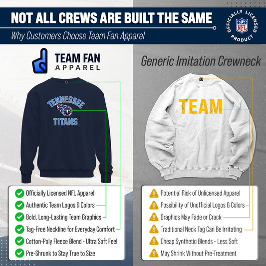 Tennessee Titans NFL Adult Gameday Football Crewneck Sweatshirt - Navy