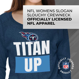 Tennessee Titans NFL Womens Team Slogan Crew Neck - Navy