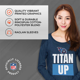 Tennessee Titans NFL Womens Team Slogan Crew Neck - Navy