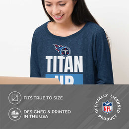Tennessee Titans NFL Womens Team Slogan Crew Neck - Navy