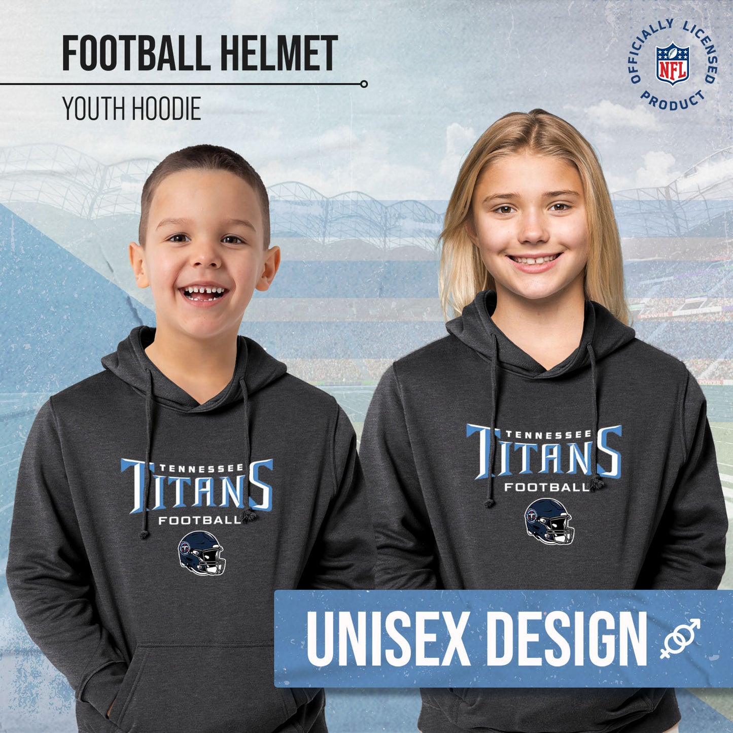 Tennessee Titans NFL Youth Football Helmet Hood - Charcoal