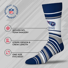 Tennessee Titans NFL Adult Striped Dress Socks - Navy