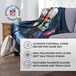 Tennessee Titans Northwest NFL Hi-Def Derrick Henry Silk Blanket - NAVY #22