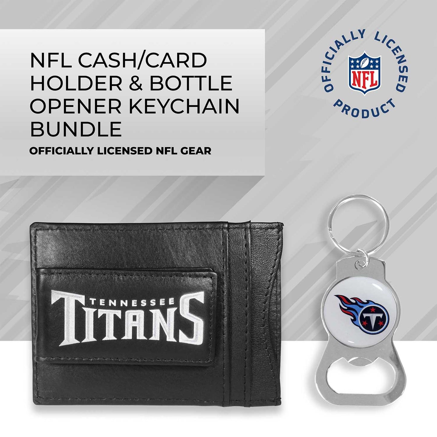 Tennessee Titans NFL Bottle Opener Keychain Bundle - Black
