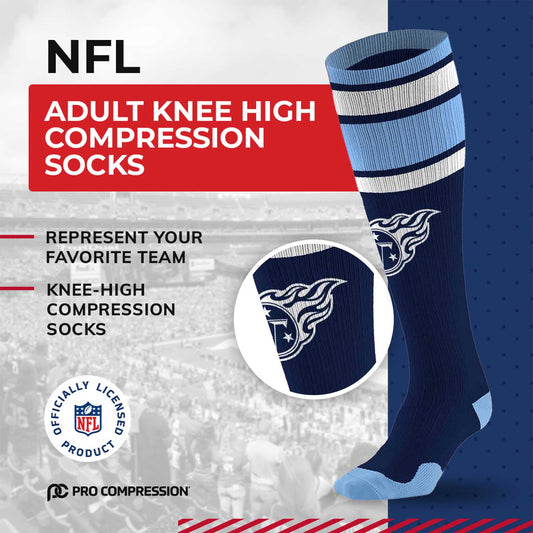 Tennessee Titans NFL Adult Knee High-Performance Socks - Navy