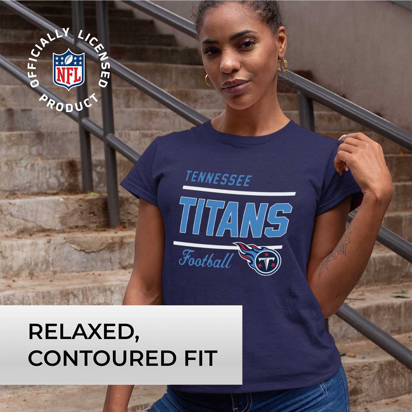 Tennessee Titans NFL Gameday Women's Relaxed Fit T-shirt - Navy