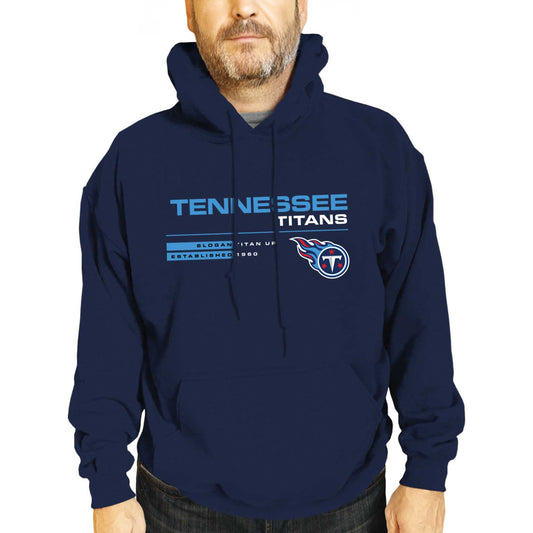 Tennessee Titans Adult NFL Speed Stat Sheet Fleece Hooded Sweatshirt - Navy