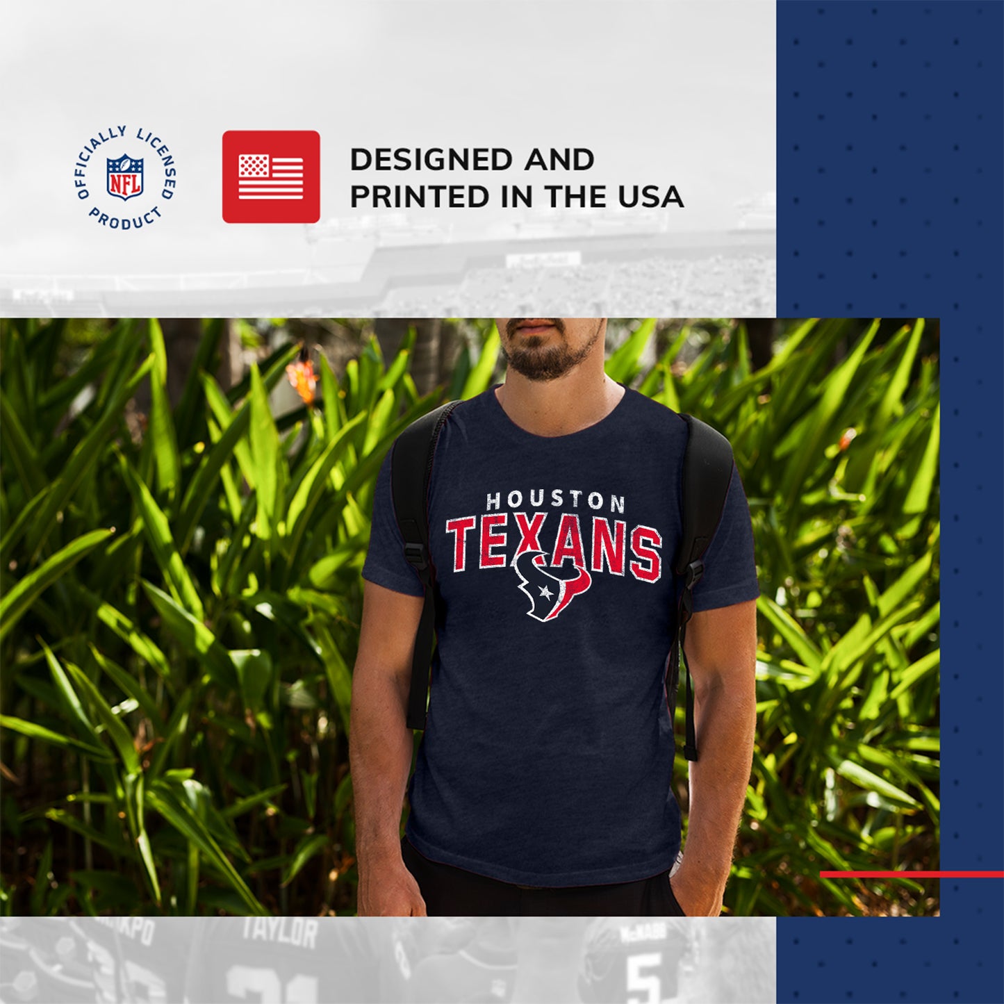 Houston Texans NFL Starting Fresh Short Sleeve Heather T-Shirt - Navy