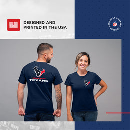 Houston Texans NFL Pro Football Final Countdown Adult Cotton-Poly Short Sleeved T-Shirt For Men & Women - Navy