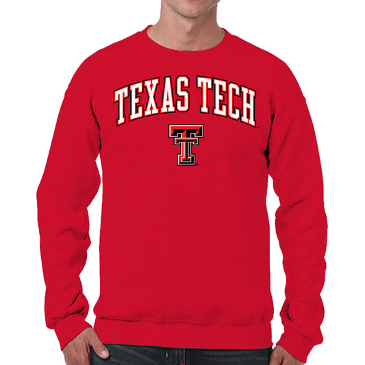 Texas Tech Red Raiders Adult Arch & Logo Soft Style Gameday Crewneck Sweatshirt - Red