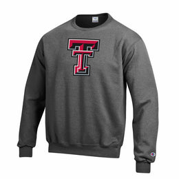 Texas Tech Red Raiders Adult Mascot Fleece Crewneck - Charcoal