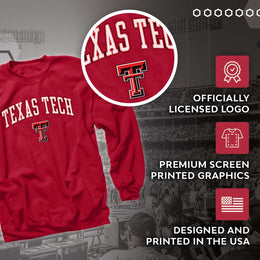 Texas Tech Red Raiders Adult Arch & Logo Soft Style Gameday Crewneck Sweatshirt - Red