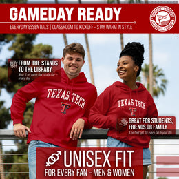Texas Tech Red Raiders Adult Arch & Logo Soft Style Gameday Hooded Sweatshirt - Red
