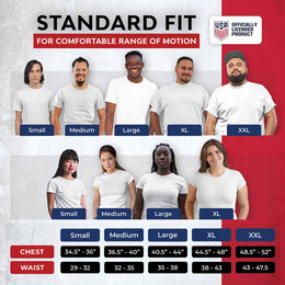 USA National Team The Victory Officially Licensed US Adult Women's National Soccer Team Megan Rapinoe Name & Number T-Shirt - White #15
