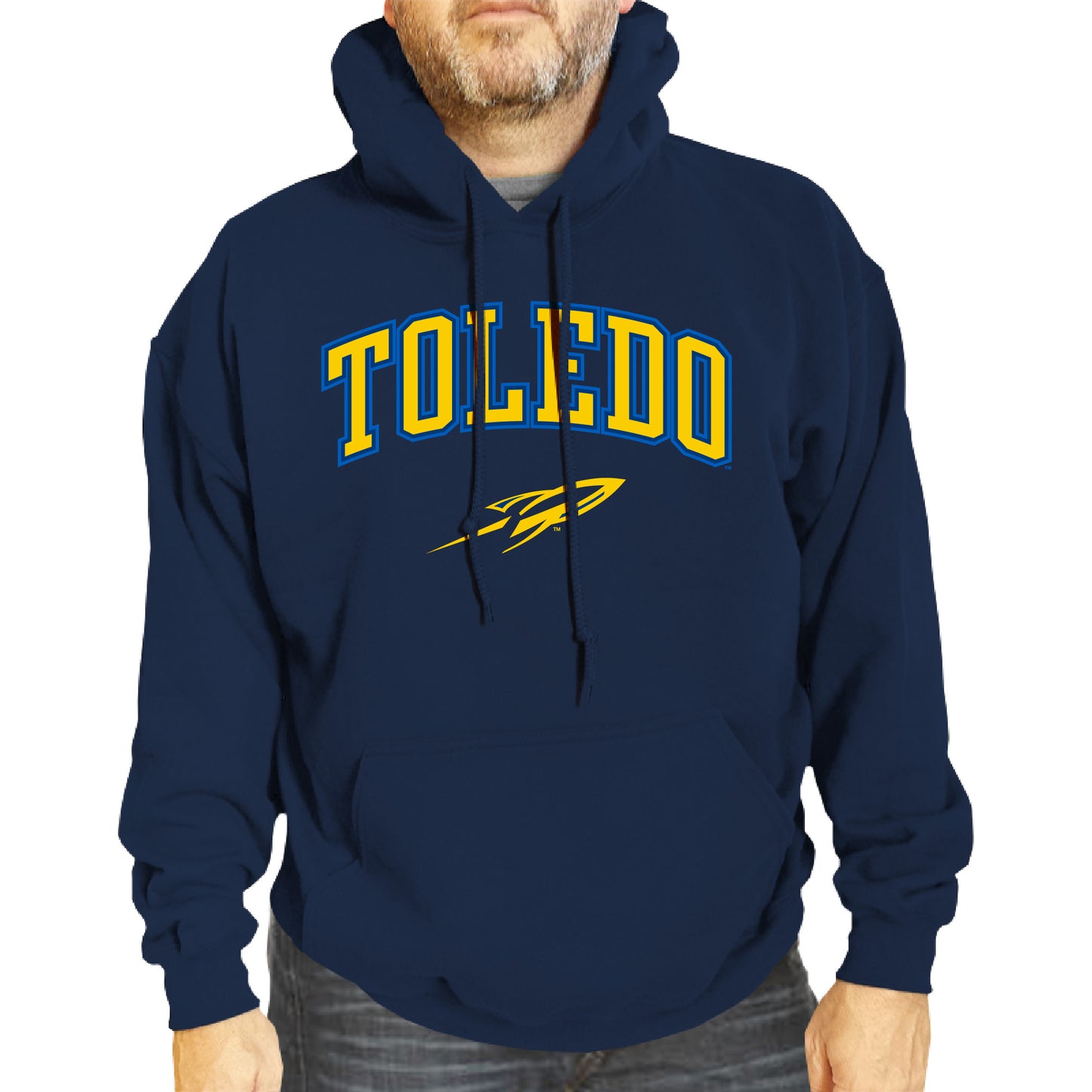 Toledo Rockets Adult Arch & Logo Soft Style Gameday Hooded Sweatshirt - Navy
