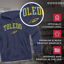 Toledo Rockets Adult Arch & Logo Soft Style Gameday Hooded Sweatshirt - Navy