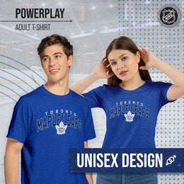 Toronto Maple Leafs NHL Adult Powerplay Heathered Unisex T-Shirt - Royal