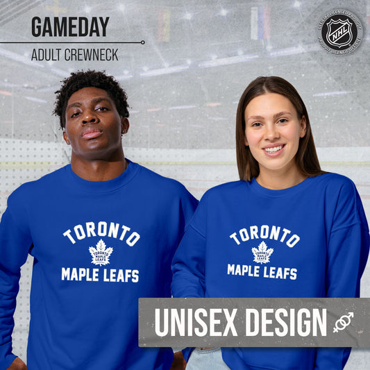 Toronto Maple Leafs Adult NHL Gameday Crewneck Sweatshirt - Royal