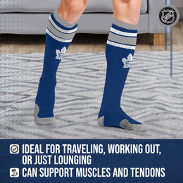 Toronto Maple Leafs NHL Adult Knee High-Performance Socks - Blue