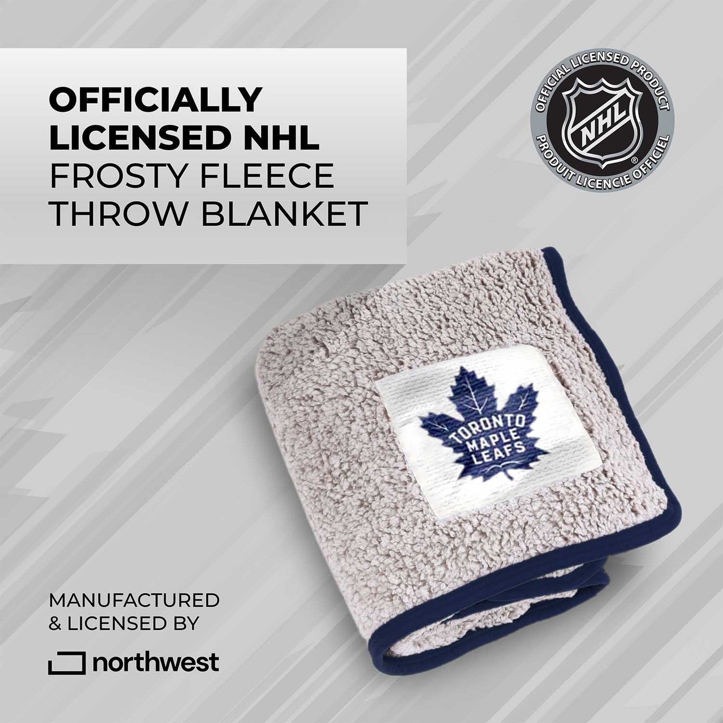 Toronto Maple Leafs NHL Silk Touch Sherpa Throw Blanket - Blue