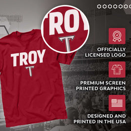 Troy Trojans NCAA Adult Gameday Cotton T-Shirt - Cardinal