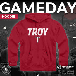 Troy Trojans Adult Arch & Logo Soft Style Gameday Hooded Sweatshirt - Cardinal