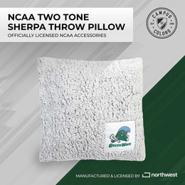 Tulane Green Wave Two Tone Sherpa Throw Pillow - Team Color