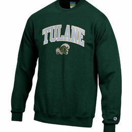 Tulane Green Wave Adult Tackle Twill Crewneck - Green