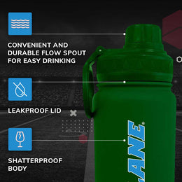 Tulane Green Wave NCAA Stainless Steel Water Bottle - Green