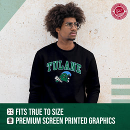 Tulane Green Wave Adult Arch & Logo Soft Style Gameday Crewneck Sweatshirt - Black