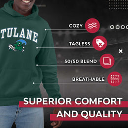 Tulane Green Wave Adult Arch & Logo Soft Style Gameday Hooded Sweatshirt - Green