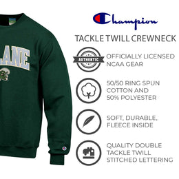 Tulane Green Wave Adult Tackle Twill Crewneck - Green