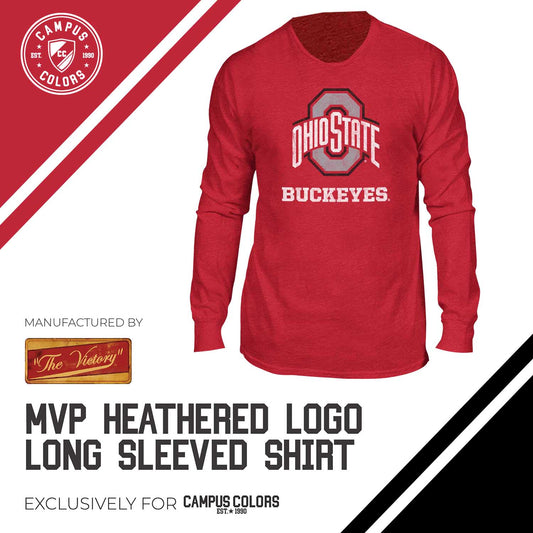 Ohio State Buckeyes NCAA MVP Adult Long-Sleeve Shirt - Red