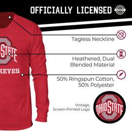 Ohio State Buckeyes NCAA MVP Adult Long-Sleeve Shirt - Red